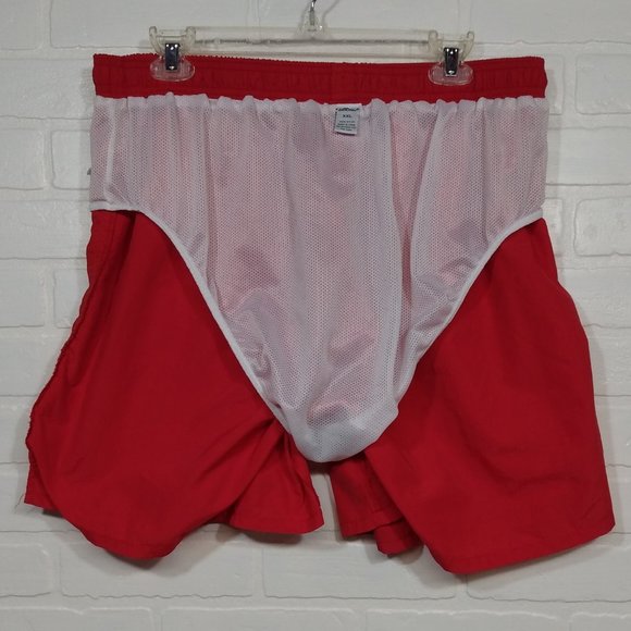 Dolfin men's red lifeguard bathing suit swim trunks Nylon XXL 2X Big Man - Picture 5 of 7